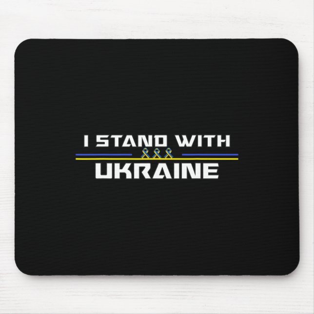 Support I Stand With Ukraine American Ukrainian Fl Mouse Pad (Front)