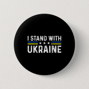 Support I Stand With Ukraine Ukrainian Flag 6 Cm Round Badge
