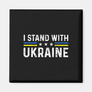 Support I Stand With Ukraine Ukrainian Flag  Magnet