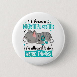 Support Interstitial Cystitis Awareness Ribbon Gif 6 Cm Round Badge