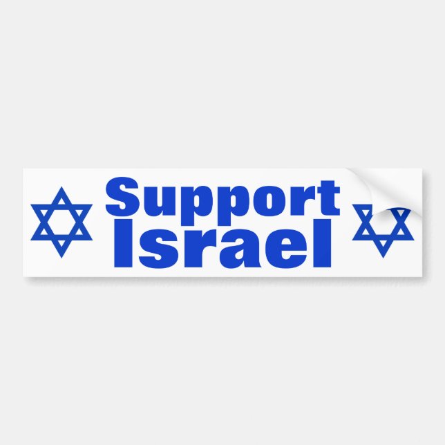 Support Israel Bumper Sticker (Front)