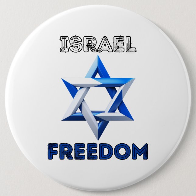 Support Israel, freedom, stand with israel 6 Cm Round Badge (Front)