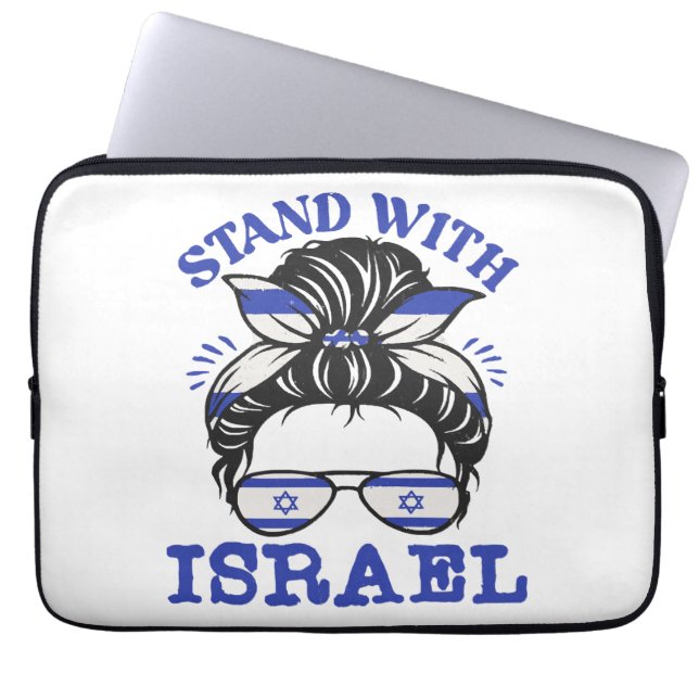 Support Israel - I Stand With Israel  Laptop Sleeve (Front)
