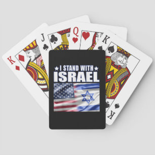 Support Israel I Stand with Israel  Playing Cards
