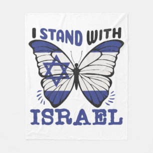 Support Israel - I Stand With Israeli Fleece Blanket