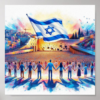 SUPPORT ISRAEL STICKER POSTER