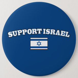 Support Israel with Flag 6 Cm Round Badge