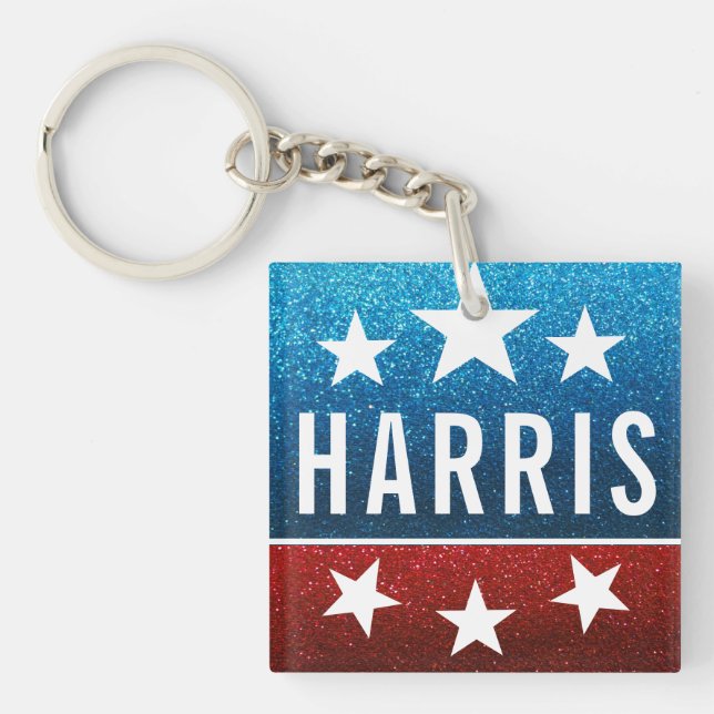 Support Kamala Harris 2024 Progress and Unity Key Ring (Front)