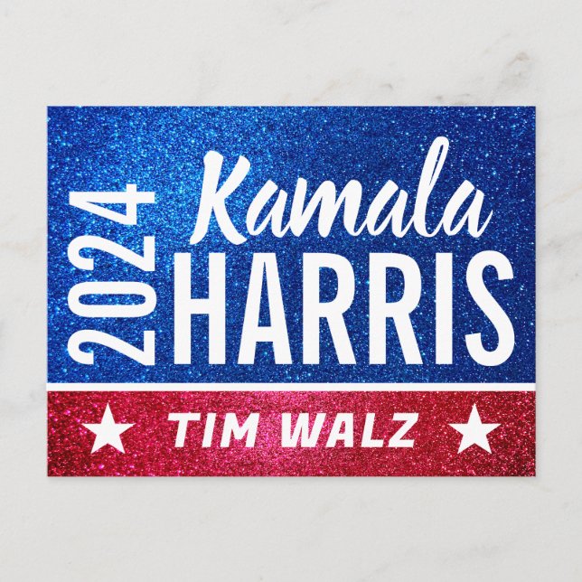 Support Kamala Harris 2024 Progress and Unity Postcard (Front)