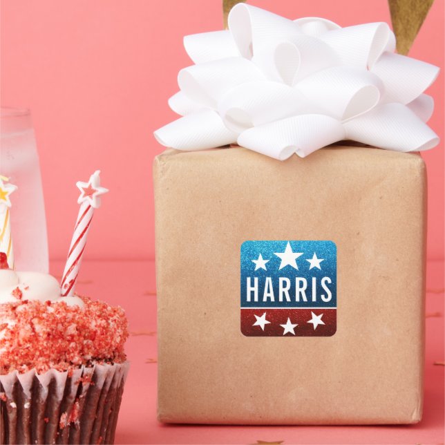 Support Kamala Harris 2024 Progress and Unity Square Sticker (Party)