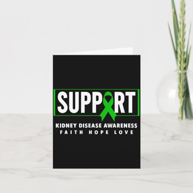 Support kidney disease awareness - kidney disease card (Front)