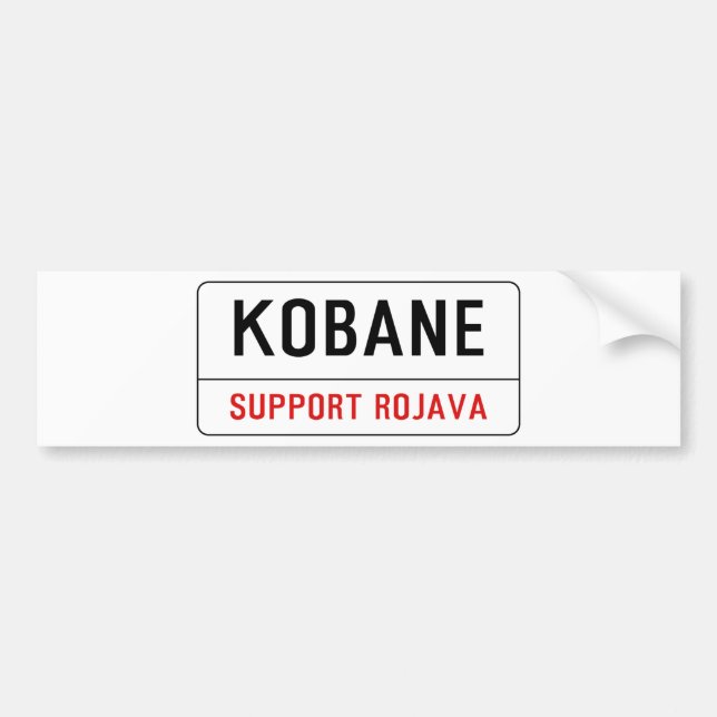 SUPPORT KOBANE BUMPER STICKER (Front)