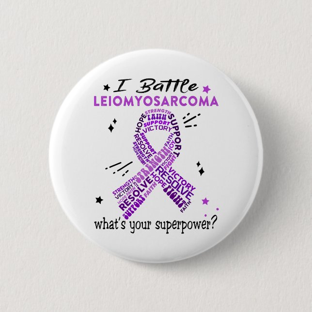 Support Leiomyosarcoma Warrior Gifts 6 Cm Round Badge (Front)