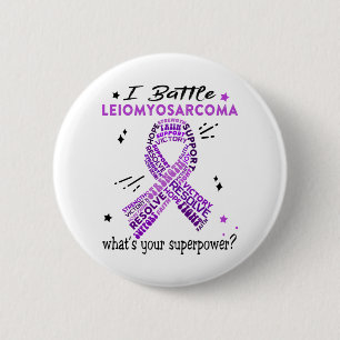 Support Leiomyosarcoma Warrior Gifts 6 Cm Round Badge