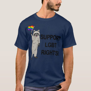 Support LGBT Rights Funny Racoon Pride Meme T-Shirt