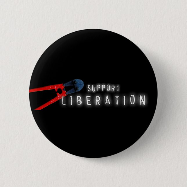 Support Liberation 6 Cm Round Badge (Front)