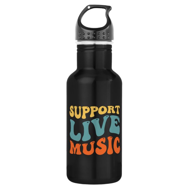 Support Live Music 532 Ml Water Bottle (Front)