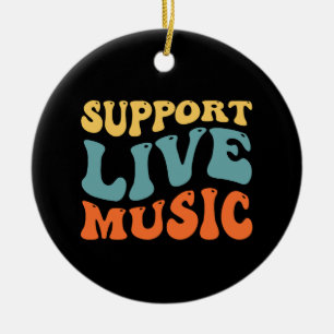 Support Live Music Ceramic Tree Decoration