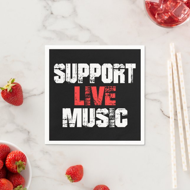 Support Live Music Napkin (Insitu)