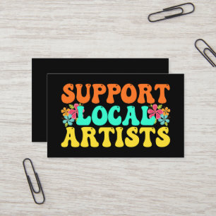 Support Local Artists For Music Lover Business Card