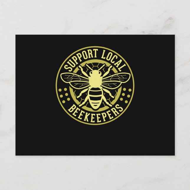 Support Local Beekeepers Beekeeper Postcard (Front)