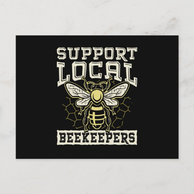 Support Local Beekeepers Beekeeper Postcard (Front)