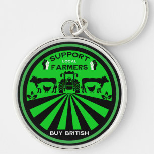 Support Local British Farm Produce Key Ring