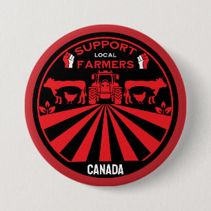 Support Local Canadian Farm Produce 7.5 Cm Round Badge