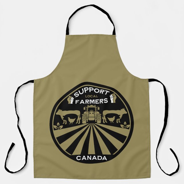 Support Local Canadian Farm Produce Apron (Front)