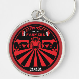 Support Local Canadian Farm Produce Key Ring