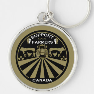 Support Local Canadian Farm Produce Key Ring