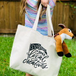 Support Local Creatives Handlettered<br><div class="desc">The creative community loves coming together and supporting one another. Whether your a part of this group or not, you can show your appreciation for creatives with this fun hand lettered tote. Even add your city name below to further customise! Design reads “Support your local creatives” with a flag across...</div>