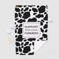 Support Local Farmers Cow Print Pattern