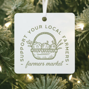 Support local farmers farm cottagecore aesthetic metal tree decoration
