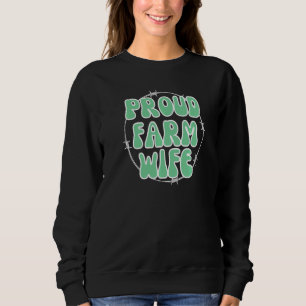 Support Local Farmers Wives Women Farm Farming Cow Sweatshirt