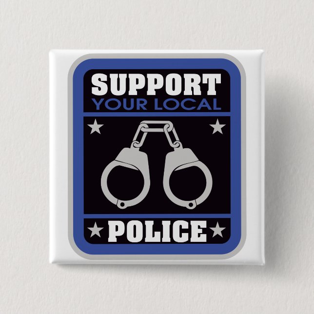 Support Local Police 15 Cm Square Badge (Front)