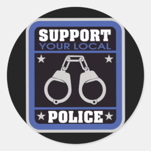 Support Local Police Classic Round Sticker