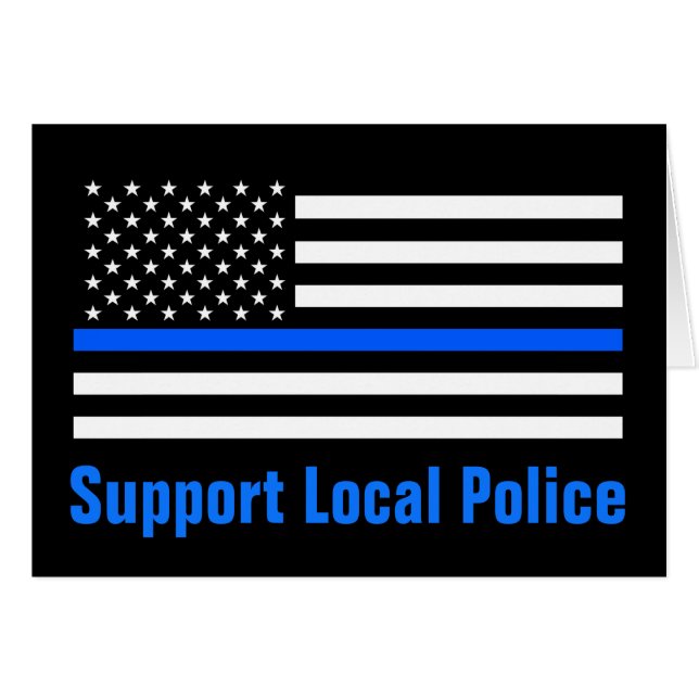 Support Local Police Thin Blue Line (Front Horizontal)