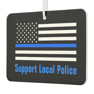 Support Local Police Thin Blue Line Car Air Freshener