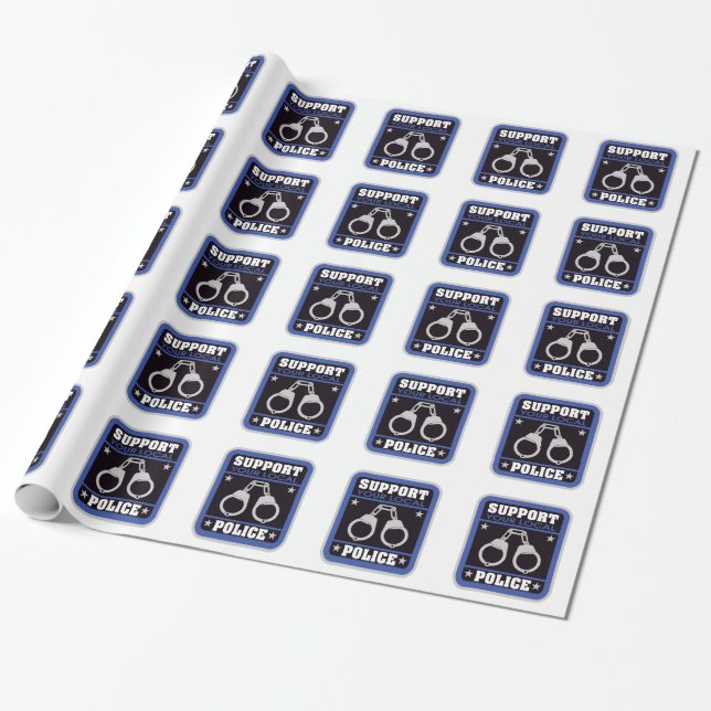 Support Local Police Wrapping Paper (Unrolled)