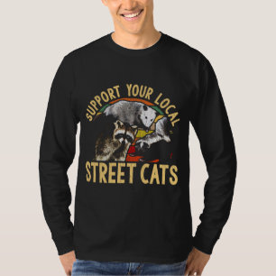 Support Local Street Cats! Racoon, Skunk T-Shirt