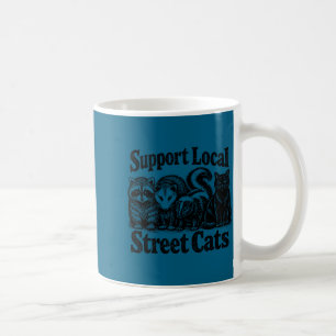 Support local street cats team trash opossum coffee mug