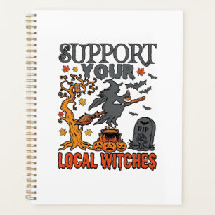 Support Local Witches Halloween Witch Cauldron Pum Planner