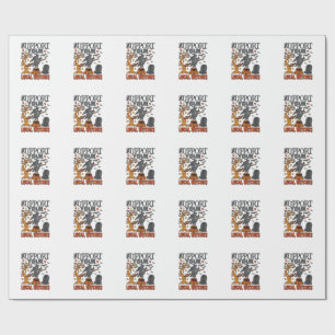 Support Local Witches Halloween Witch Cauldron Pum Wrapping Paper