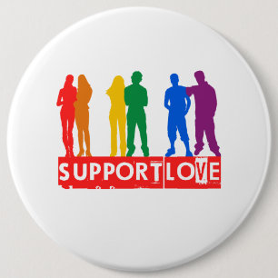 Support Love 6 Cm Round Badge