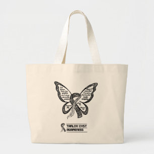 Support/Love/Believe...Tarlov Cyst Large Tote Bag