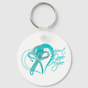 Support Love Hope - Cervical Cancer Key Ring