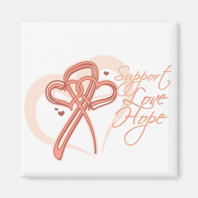 Support Love Hope - Endometrial Cancer Magnet (Front)