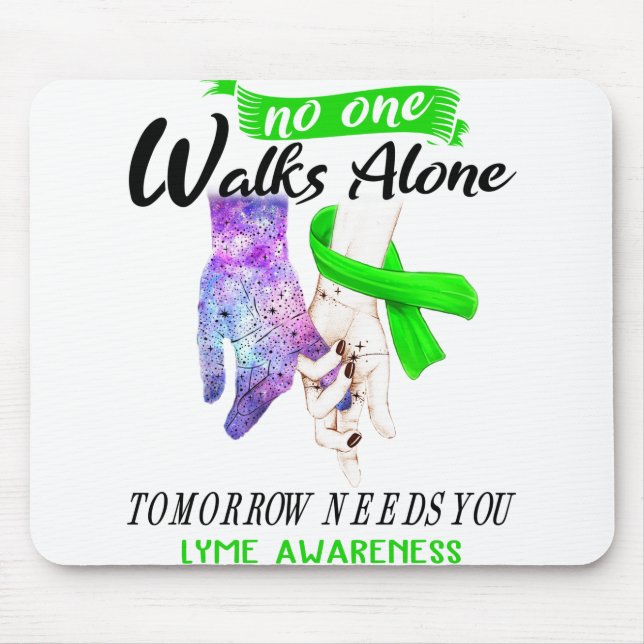 Support Lyme Awareness Ribbon Gifts Mouse Pad (Front)