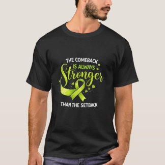 Support Lymphoma Cancer Awareness Lime Green Ribbo T-Shirt